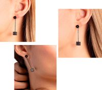 Calvin Klein Damen Ohrstecker mit Swarovski-Kristallen Edelstahl-Ohrringe Ohr-Schmuck Grau/Hellrosa, Grau/Rosa oder Grau/Gold