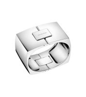 Hochwertiger Calvin Klein ASSERTIVE Damen Armreif aus Messing Arm- & Handgelenkschmuck Größe S KJAHMD00010 Silber