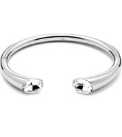 Stilvolles Calvin Klein Damen Edelstahl-Armband mit funkelnden Kristallen Arm-Schmuck Handgelenk-Schmuck Größe XS KJ8YMF0405 Silber