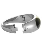 Pulsera Calvin Klein para mujer con piedra ovalada, acero inoxidable, talla XS, KJ3QCD0201, plateada.