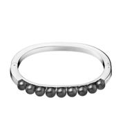 Pulsera moderna de Calvin Klein para mujer con perlas, pulsera de acero inoxidable, joya para el brazo, talla XS, KJAKMD0401, color plata
