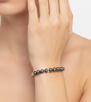 Pulsera moderna de Calvin Klein para mujer con perlas, pulsera de acero inoxidable, joya para el brazo, talla XS, KJAKMD0401, color plata