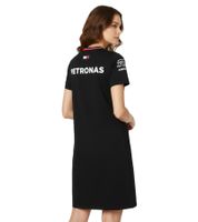 sportliches Mercedes-Benz AMG Petronas Damen Kleid mit Team- und Sponsoren-Logos Baumwoll-Kleid 701227958 001 Schwarz
