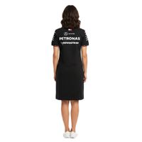sportliches Mercedes-Benz AMG Petronas Damen Kleid mit Team- und Sponsoren-Logos Baumwoll-Kleid 701227958 001 Schwarz