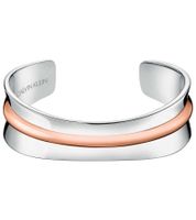 Elegante brazalete de acero inoxidable para mujer de Calvin Klein, colección Slinky, talla XS, KJCZPF2001, plata/oro rosa