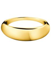 Pulsera elíptica moderna de Calvin Klein para mujer, brazalete de acero inoxidable, talla XS, KJ3QJD1001, dorada