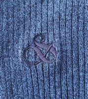 3 Paar SCOTCH & SODA Herren Crew-Socken Amsterdam Cotton Blend Alltags-Strümpfe Einheitsgröße / 41-46 Business-Socken SS601099-037 Grau/Navy, Blau Meliert, Blau gestreift