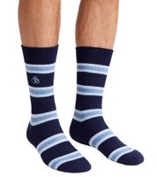 3 Paar SCOTCH & SODA Herren Crew-Socken Amsterdam Cotton Blend Alltags-Strümpfe Einheitsgröße / 41-46 Business-Socken SS601099-037 Grau/Navy, Blau Meliert, Blau gestreift
