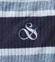 3 Paar SCOTCH & SODA Herren Crew-Socken Amsterdam Cotton Blend Alltags-Strümpfe Einheitsgröße / 41-46 Business-Socken SS601099-037 Grau/Navy, Blau Meliert, Blau gestreift