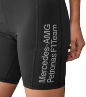 reflektierende Mercedes-Benz AMG Petronas F1 Damen Radlerhose mit AMG Petronas Logo Sport-Hose Bike-Shorts 701227043 001 Schwarz