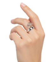 Anello da donna Calvin Klein Timeless con ciondolo a cubo, in acciaio inossidabile, taglia 6, KJ3HMR00010, argento