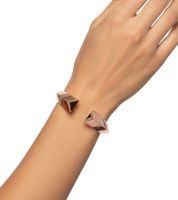 Brazalete atemporal de acero inoxidable para mujer de Calvin Klein, elegante joya para brazo y muñeca, talla XS, KJ4TPD1001, oro rosa