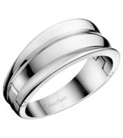 Stilvolles Calvin Klein Damen Armreif Edelstahl-Armband Arm-Schmuck Handgelenk-Schmuck Größe XS KJ4SMD0001 Silber