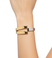 Calvin Klein Truly Damen Armreif im Zweiton-Design Edelstahl-Armband Schmuck Silber/Rosegold oder Silber/Gold