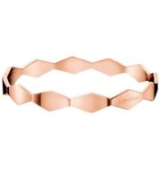 Brazalete atemporal de acero inoxidable con diseño de serpiente de Calvin Klein para mujer. Elegante joya para brazo y muñeca. Talla XS KJ5DPD1001. Oro rosa.