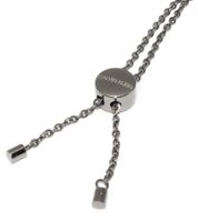 Delicado collar Calvin Klein Rocking para mujer con cubo de acero y cristales pavé rosas, collar de acero inoxidable, colgante de moda KJ9CVN140100 gris/rosa