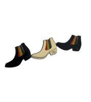 3er Pack Calvin Klein Pride Unisex Anstecknadeln im Boots-Design Edelstahl-Pins-Up Emaille-Broschen KJJNDH300300 Beige/Schwarz