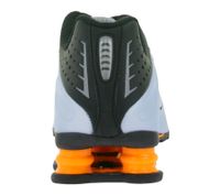 Innovative NIKE Shox R4 Women's Low-Top Sneakers with Shox Technology Sports Shoes Running Shoes AR3565 401 Black/Silver/Blue/Orange