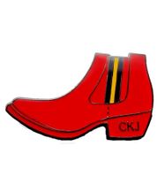 3er Pack Calvin Klein Unisex Anstecknadeln im Boots-Design Edelstahl-Pins-Up Emaille-Broschen KJJNDH300200 Beige/Rot/Dunkelblau