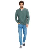 Cool Men's Tapered Fit Stretch Jeans, 5-Pocket Style, Cotton Jeans 920191 Blue