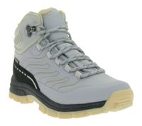 Wasserdichte Damen Wander-Schuhe Trekking-Boots mit gepolstertem Schaft Leder-Imitat-Schuhe 923921 Grau