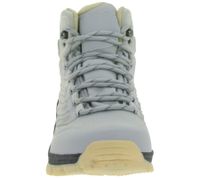 Wasserdichte Damen Wander-Schuhe Trekking-Boots mit gepolstertem Schaft Leder-Imitat-Schuhe 923921 Grau