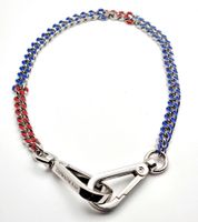 Urban Calvin Klein Shudder Women's Necklace with Enamel Finish Fashion Jewelry Necklace KJJFMN390300 Silver/Blue/Red