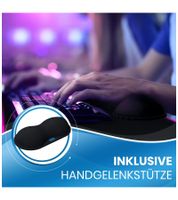 Everlasting Comfort RGB Mouse Pad Gaming Mat with LED Lighting, Wrist Rest, and Color-Changing Modes - Large Mouse Pad 80x30cm Gaming Accessory - Black