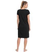 Pratica camicia da notte per allattamento/maternità/abbigliamento da notte premaman in cotone 943160 Nero