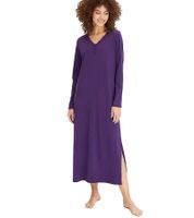 Cozy Women's Nightdress with Slit, Lace Nightdress, Cotton Dress 961576 Violet