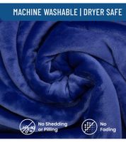 Wendbare Everlasting Comfort Plüsch-Sherpa-Fleecedecke Kuscheldecke 127 x 165 cm Blau, Schwarz, Weinrot und Schnee-Weiß