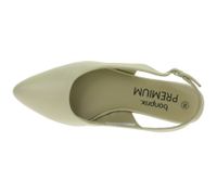 Escarpins slingback intemporels pour femme, ballerines élégantes en cuir véritable beige clair 930746