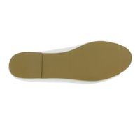 Ballerines intemporelles pour femme en similicuir, bout ouvert, blanches, réf. 936522