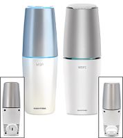 Richter UV Air Purifier, Air Sterilizer, UV Disinfection, Air Purification, Odor Removal, MSP White/Silver, Portable with USB Connection or Stationary with Mains Connection