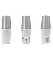 Richter UV Air Purifier, Air Sterilizer, UV Disinfection, Air Purification, Odor Removal, MSP White/Silver, Portable with USB Connection or Stationary with Mains Connection