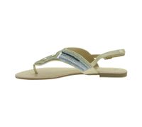 verspielte Damen Zehensteg-Sandale im Boho-Style Sommer-Schuhe Zehentrenner 933399 Mint/Bunt