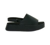 Sandali comodi con plateau da donna alla moda, scarpe estive con chiusura in velcro, 951891 Nero