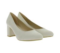 zeitlose Damen Pumps in Veloursleder-Optik Business-Schuhe mit Blockabsatz 954644 Beige