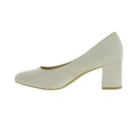 zeitlose Damen Pumps in Veloursleder-Optik Business-Schuhe mit Blockabsatz 954644 Beige