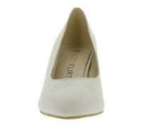 zeitlose Damen Pumps in Veloursleder-Optik Business-Schuhe mit Blockabsatz 954644 Beige
