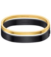 Calvin Klein Women's Two-Tone Bangle Set, Stainless Steel Bracelet, Jewelry KJ06BD2001 in Black/Gold, Silver/Rose Gold, Silver/Gold, or Dark Gray/Gold
