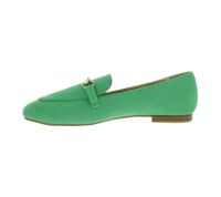 bequeme Damen Loafer-Schuhe mit gepolsterter Innensohle Leder-Imitat-Schuhe Schlupfschuhe 957050 Opal-Grün