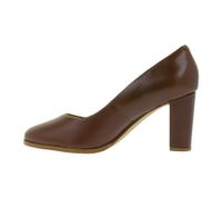 Clarks Kaylin Cara Women's High Heels Evening Shoes with Heel Genuine Leather Slip-On Pumps 26167441 Cognac Brown