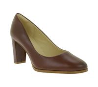 Clarks Kaylin Cara Women's High Heels Evening Shoes with Heel Genuine Leather Slip-On Pumps 26167441 Cognac Brown