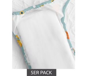 5-Pack Foldable Bambino Mio Baby Toddler Absorbent Inserts, Reusable Cloth Diaper Inserts Made of Pure Cotton, White