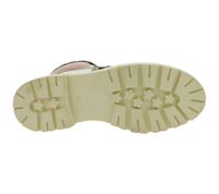 Modische Damen Stiefelette gefütterte Schnür-Boots Winter-Schuhe Desert-Boots 969448 Beige/Weiß/Rosa