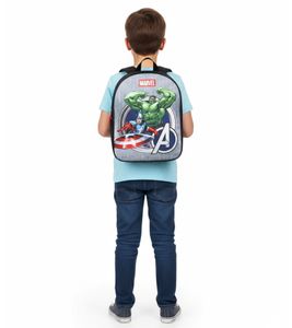 VADOBAG Kids' Backpack in Avengers Design with Hulk and Captain America Print, Day Backpack, Kindergarten Backpack, 5L, 202-3999, Gray
