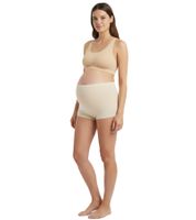 2er Pack Damen Umstands-Slip Unterwäsche aus Bio-Baumwolle Schwangerschafts-Unterhose 966263 Beige/Anthrazit