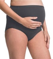 2er Pack Damen Umstands-Slip Unterwäsche aus Bio-Baumwolle Schwangerschafts-Unterhose 966263 Beige/Anthrazit