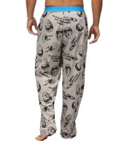RE:COVERED Loungepants Herren Schlafanzug-Hose mit Star-Trek- oder Star-Wars Print Baumwolle Pyjama-Hose Grau oder Schwarz/Weiß